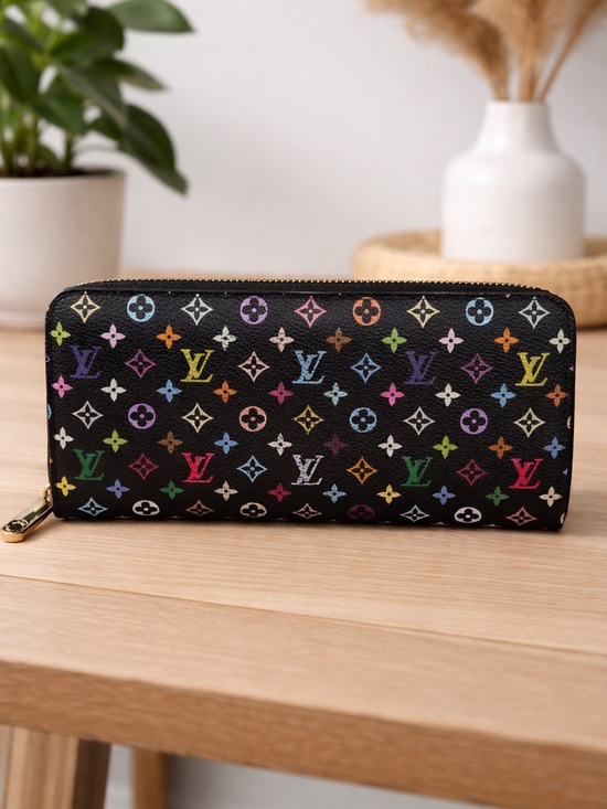 Louis Vuitton Accessories - LOUIS VUITTON MONOGRAM MURAKAMI MULTICOLOR LONG ZIPPY WALLET